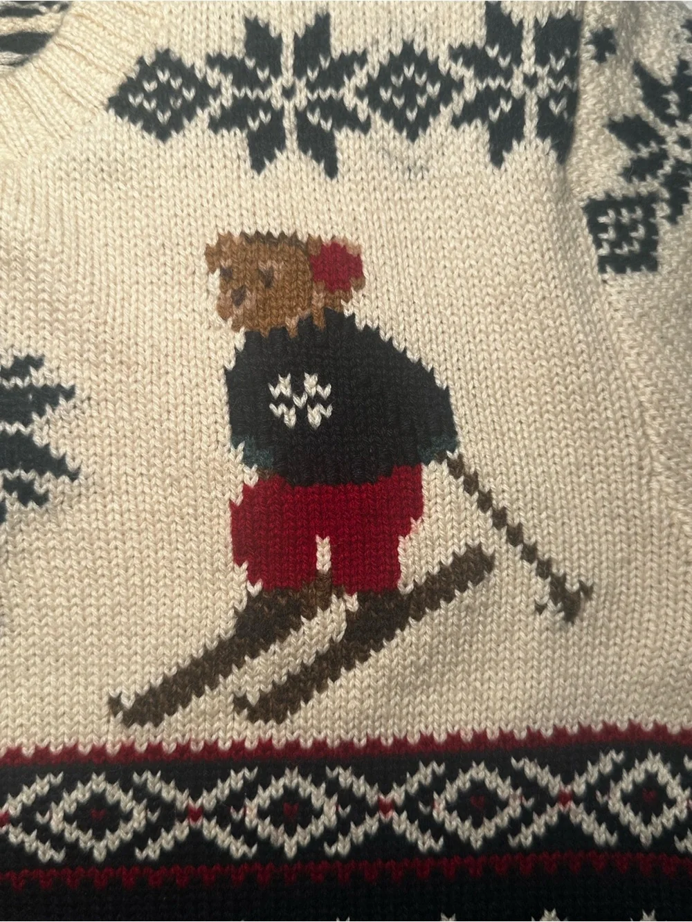 Polo Ralph Lauren Boys Ski Bear Fair Isle Sweater